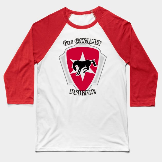 6th Cavalry Brigade Baseball T-Shirt by MBK